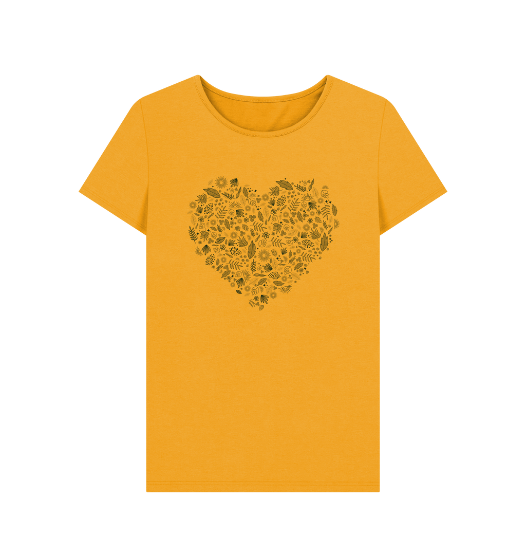 Mustard Printed T-shirt Front
