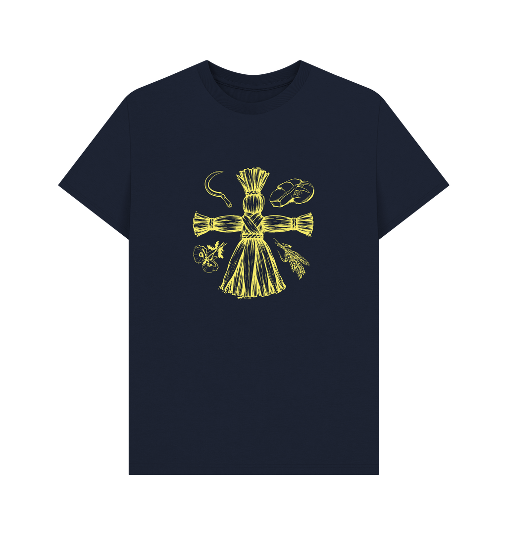 Navy Blue Printed T-shirt Front