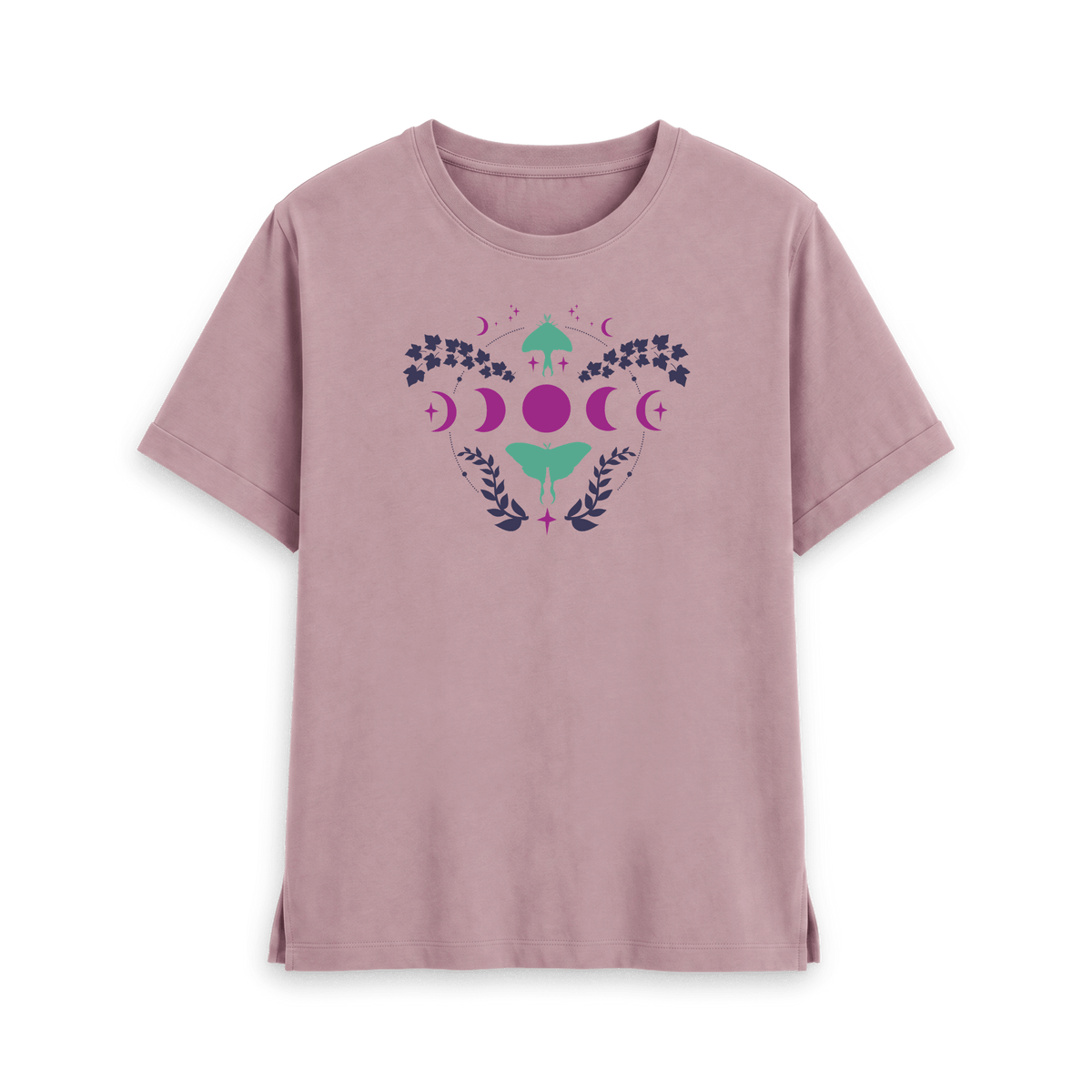 Mauve Printed T-shirt Front