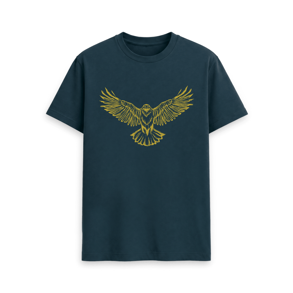 Denim Blue Printed T-shirt Front