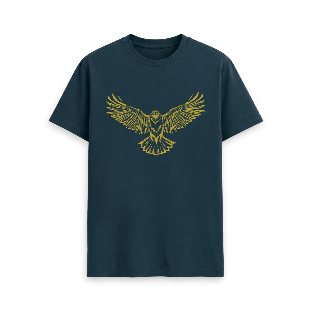 Denim Blue Printed T-shirt Front