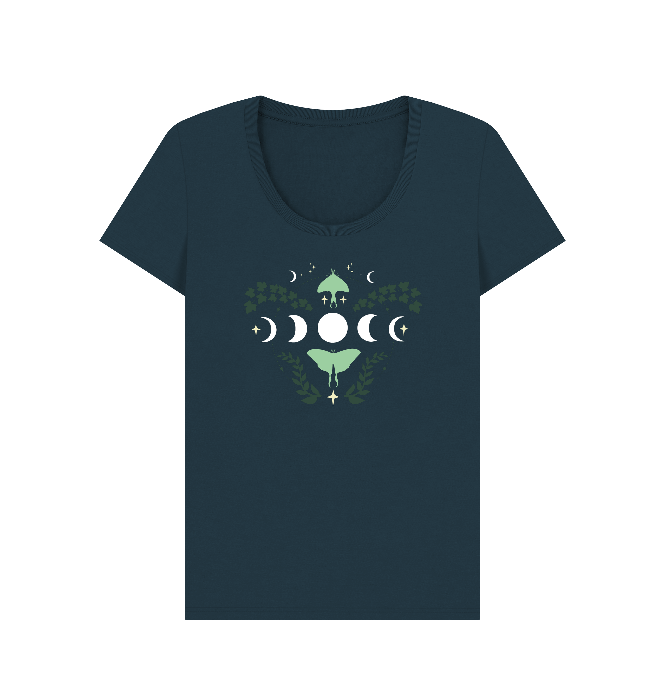 Denim Blue Printed T-shirt Front