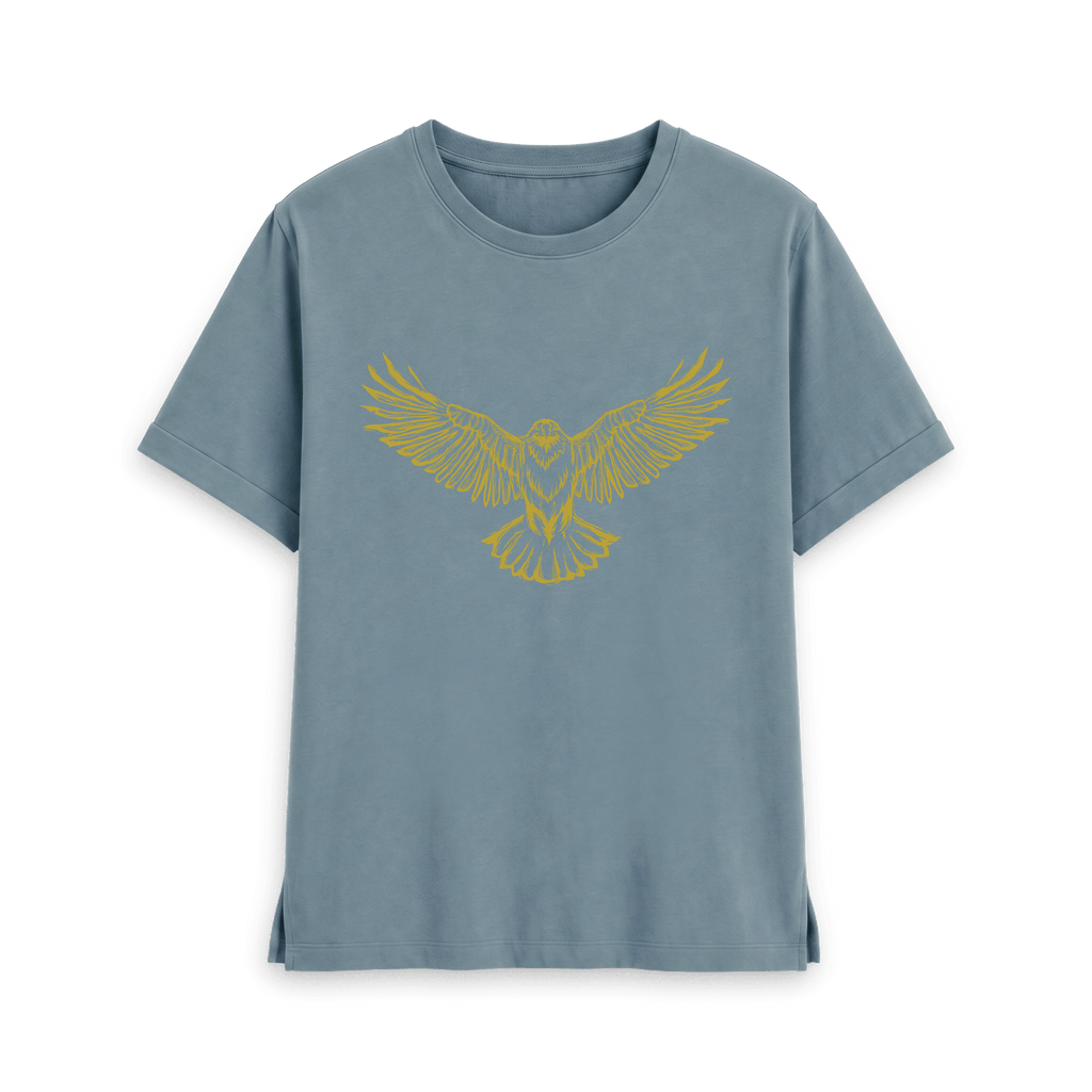 Stone Blue Printed T-shirt Front