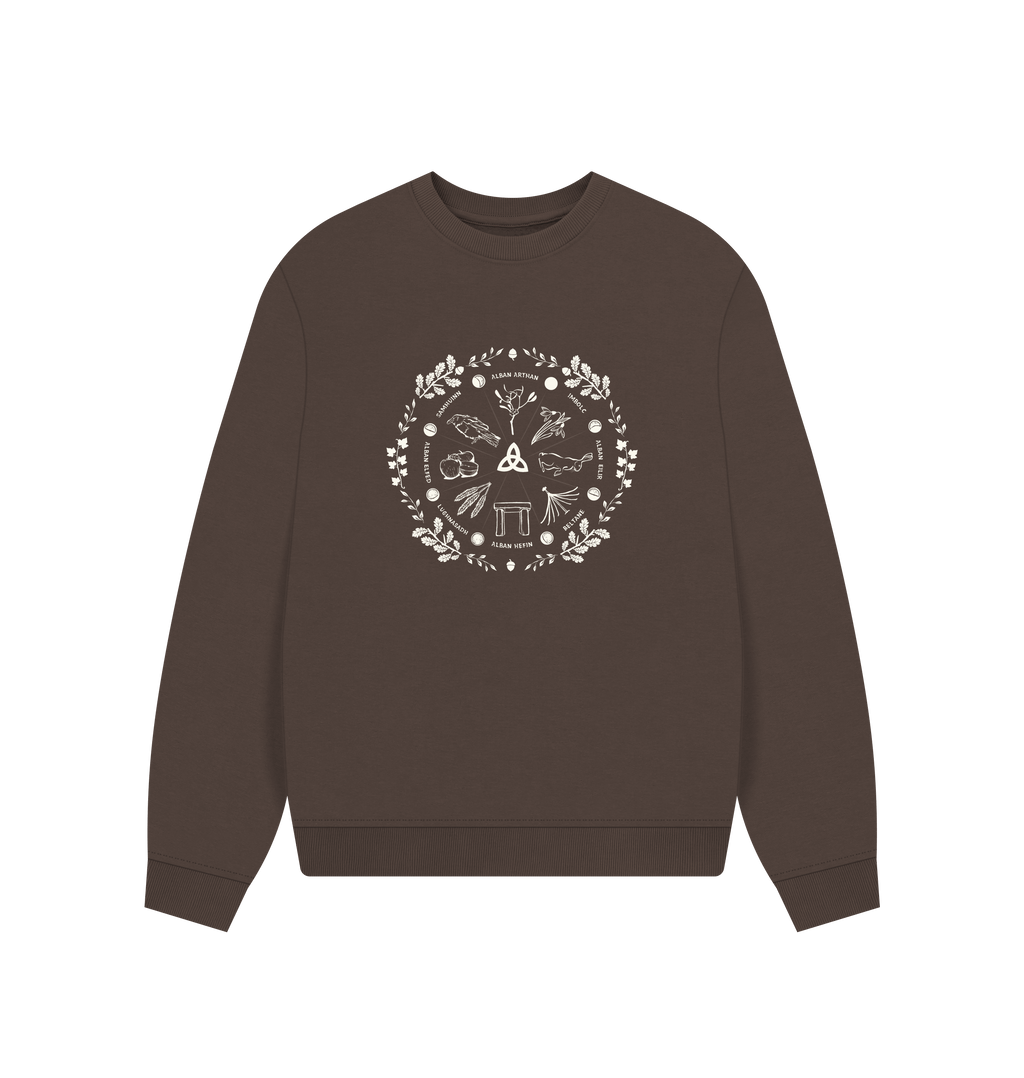 Chocolate Printed Sweater Front
