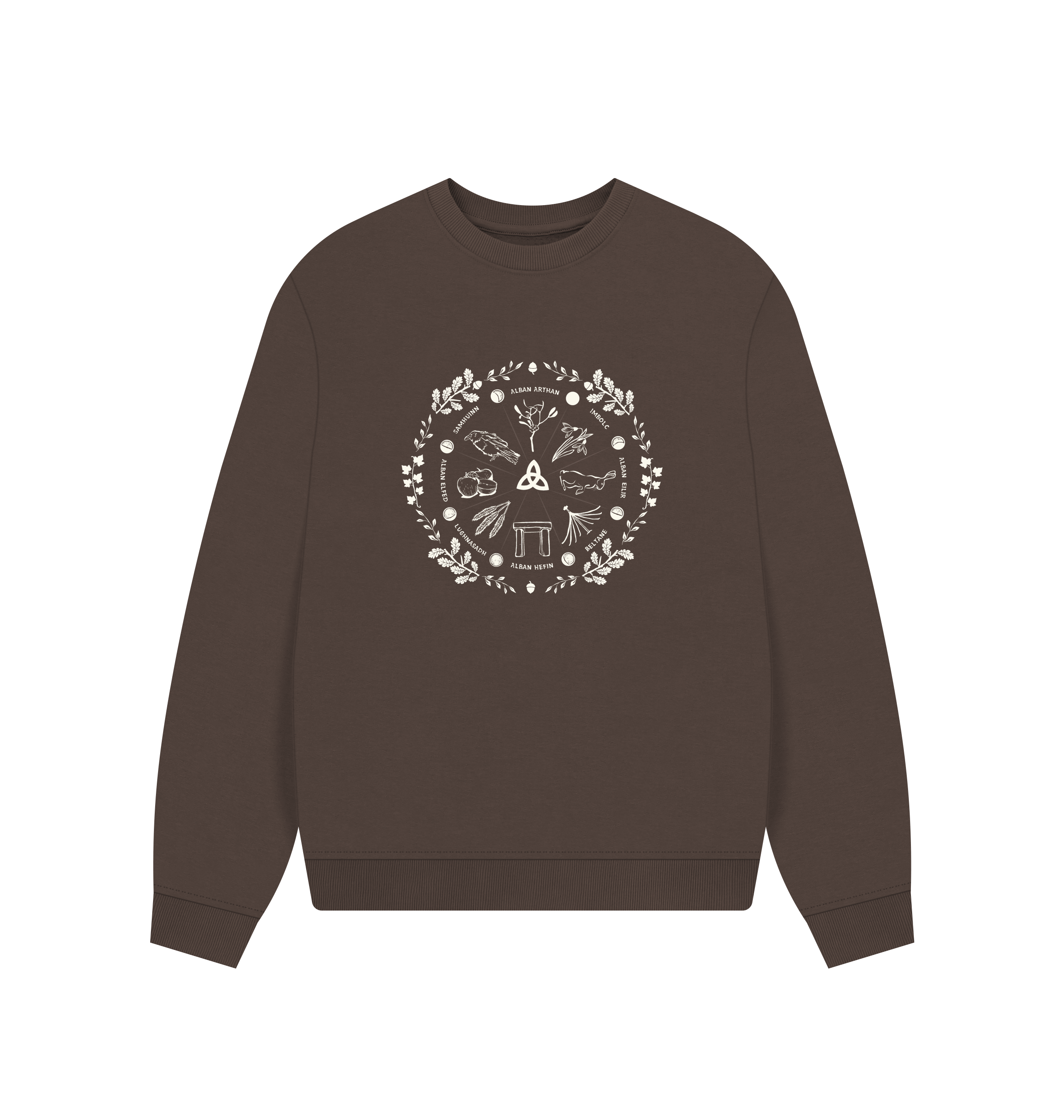 Chocolate Printed Sweater Front