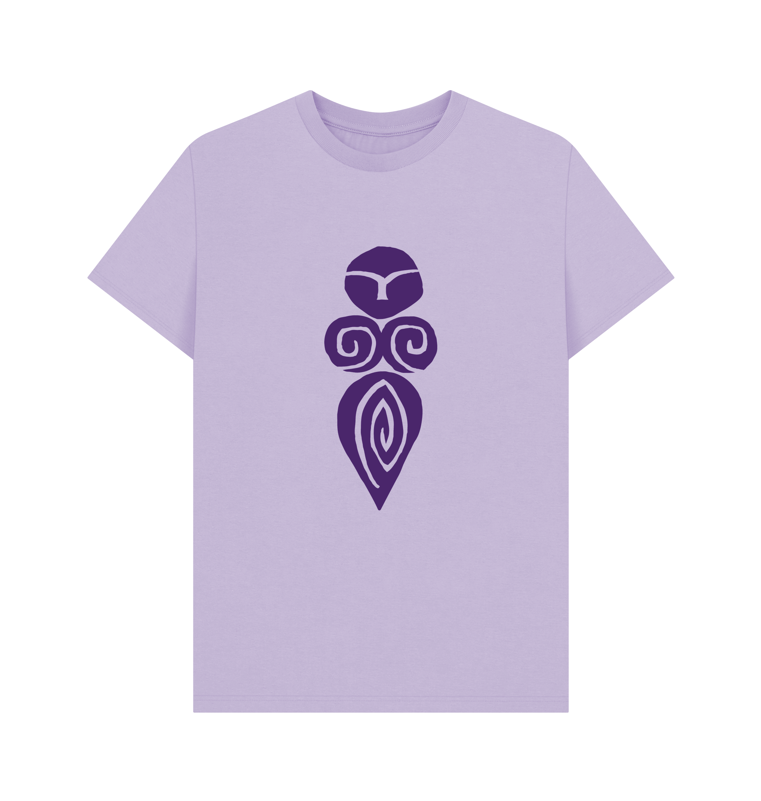 Unisex ‘Sheela Na Gig’ Plain T-Shirt in purple print