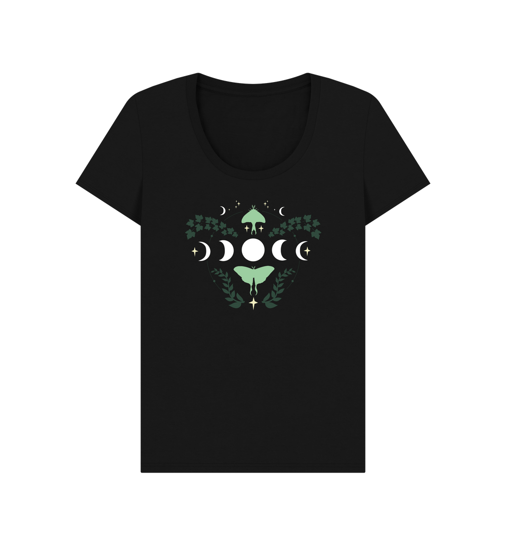 Black Printed T-shirt Front