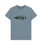 Stone Blue Printed T-shirt Front