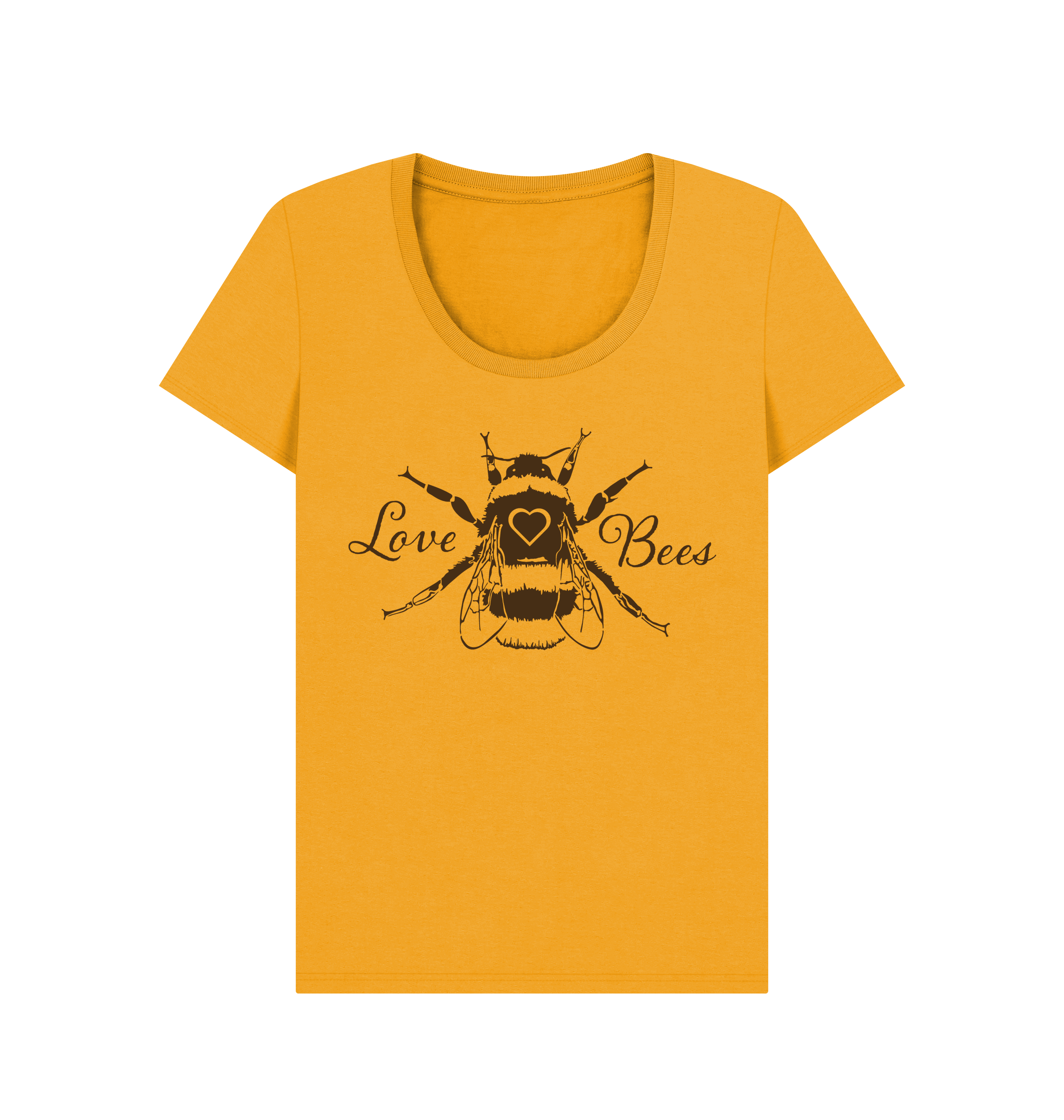 Mustard Printed T-shirt Front