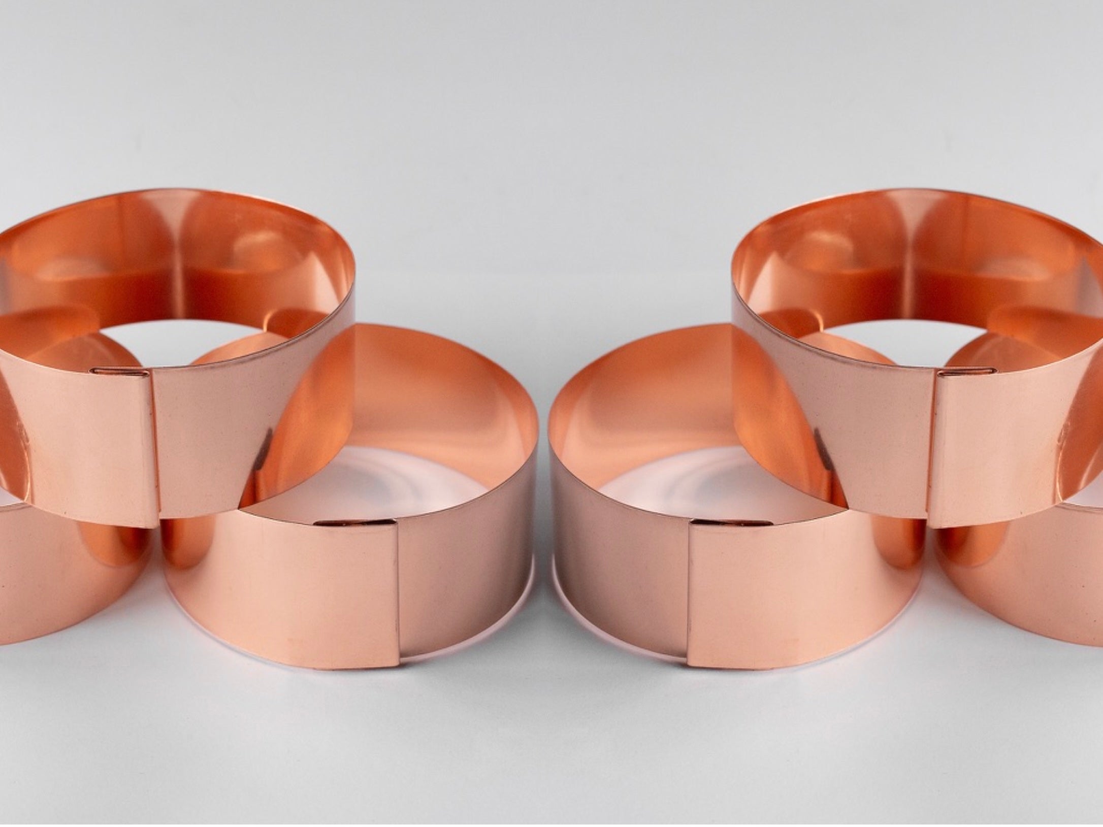 6 x 14cm Copper Plant Ring Bundle