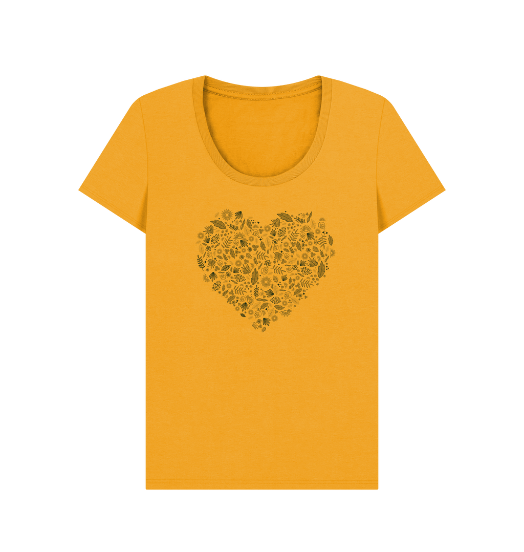 Mustard Printed T-shirt Front