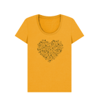 Mustard Printed T-shirt Front