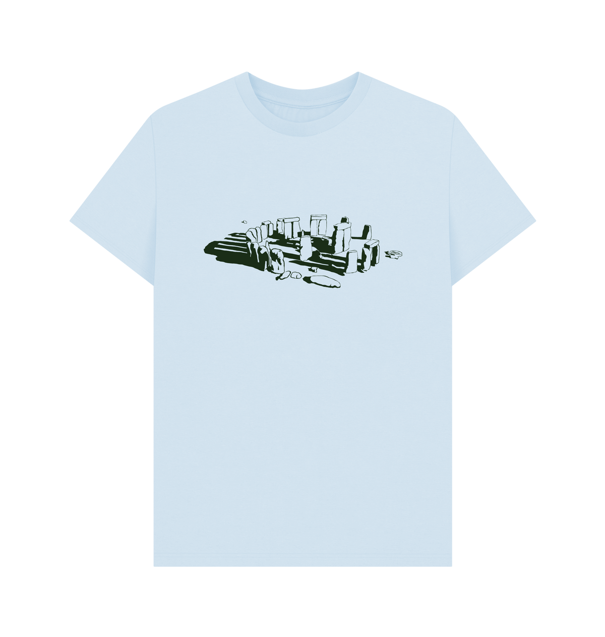 Sky Blue Printed T-shirt Front