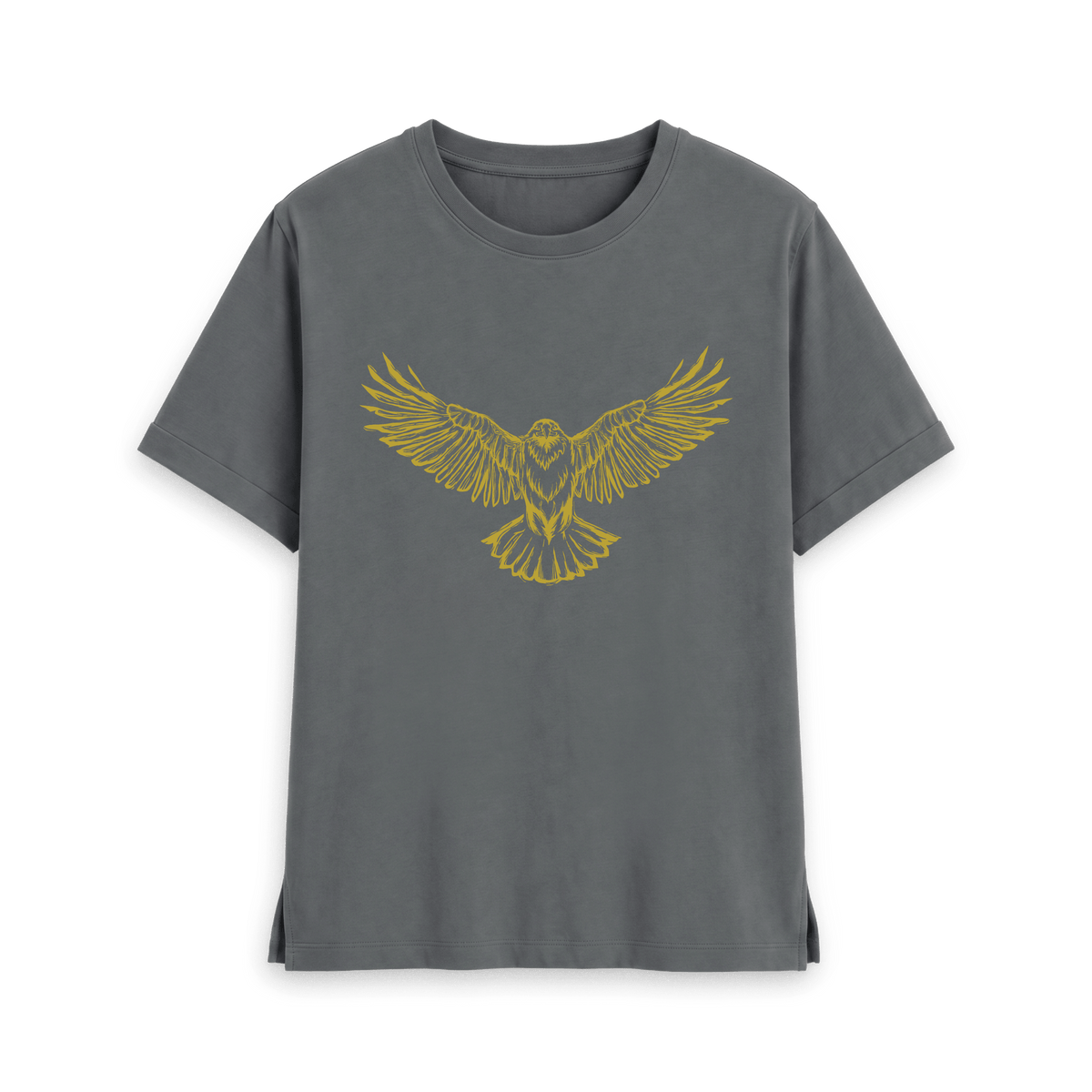 Slate Grey Printed T-shirt Front