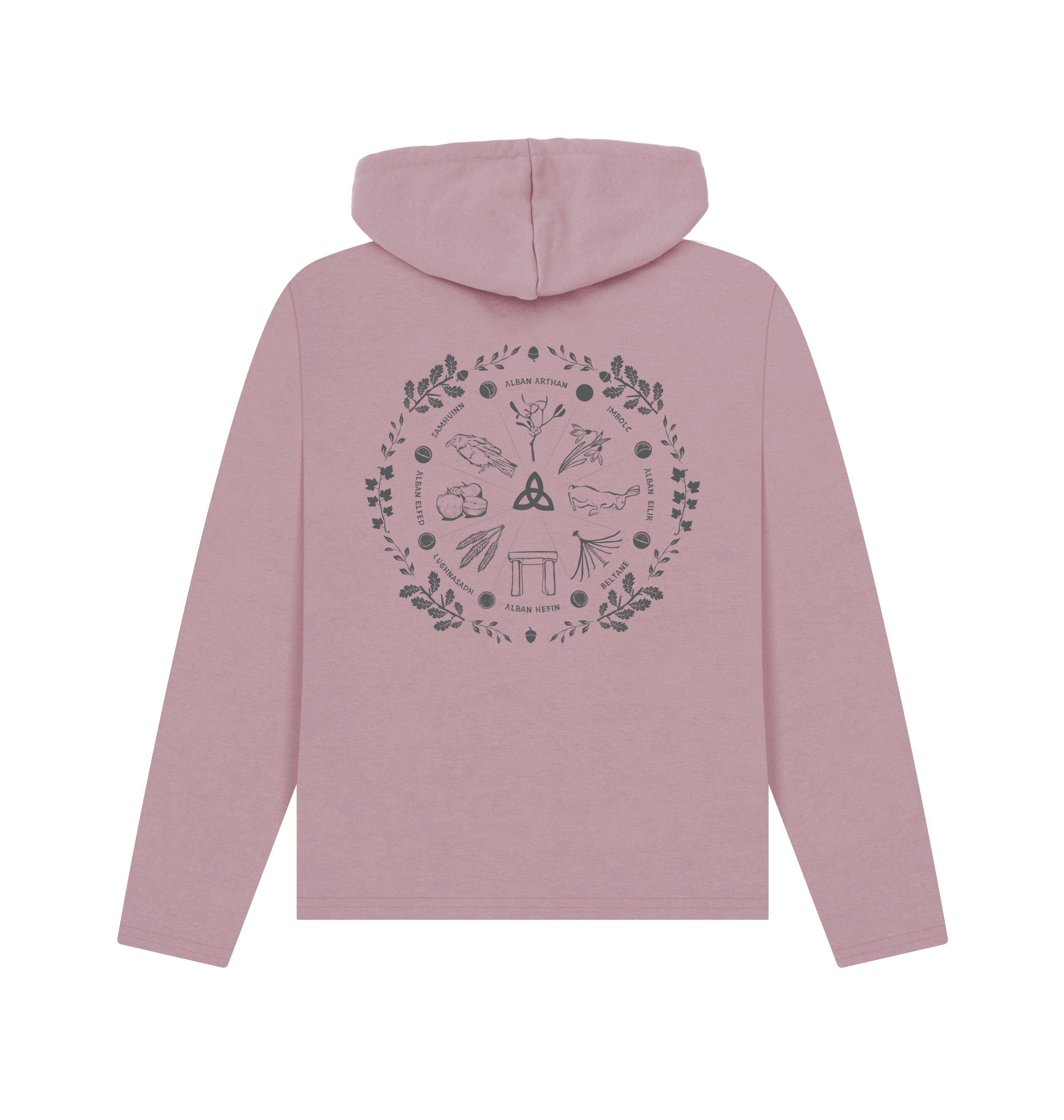 Mauve Printed Hoody Back