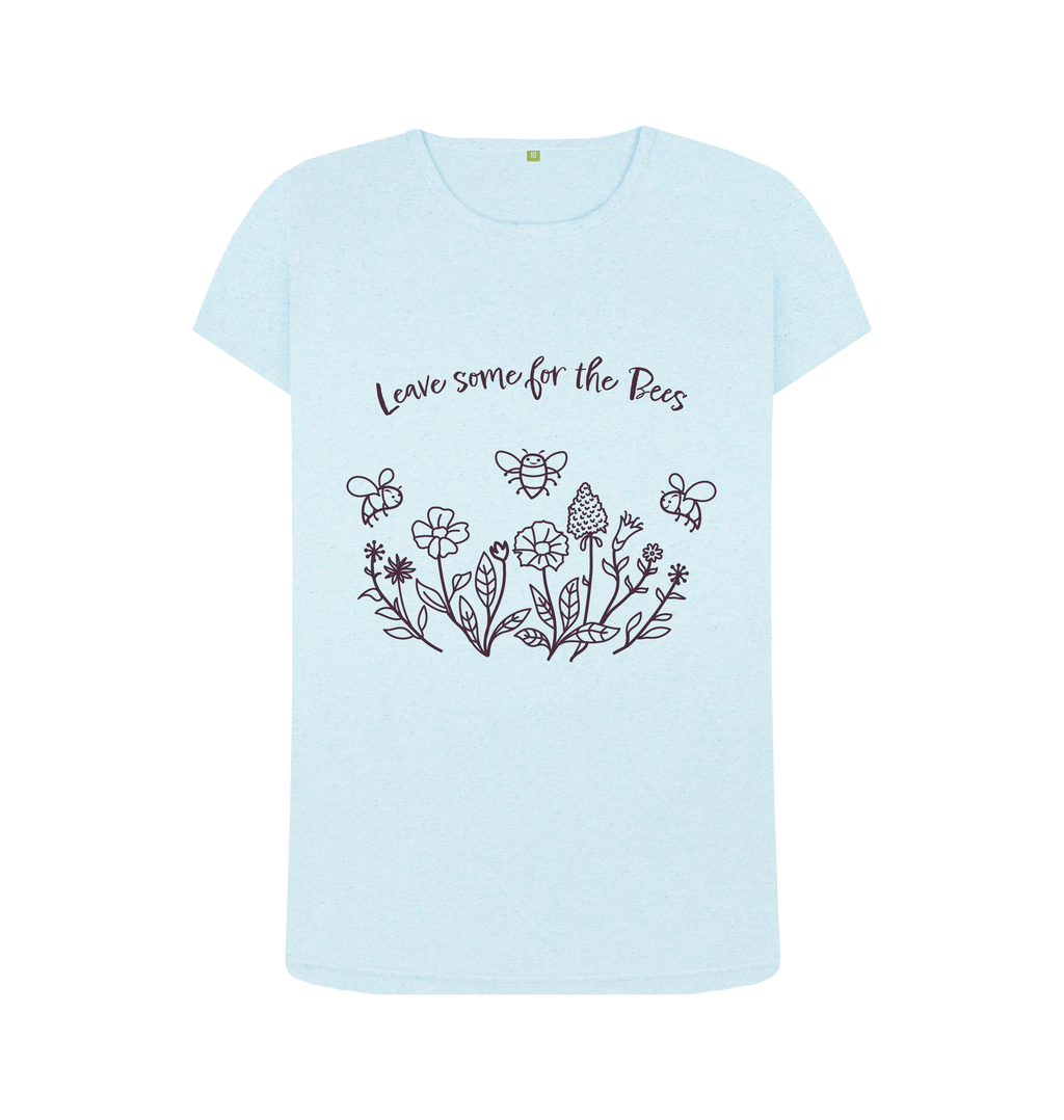 Light Blue Recycled Printed T-Shirt Front