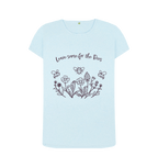 Light Blue Recycled Printed T-Shirt Front