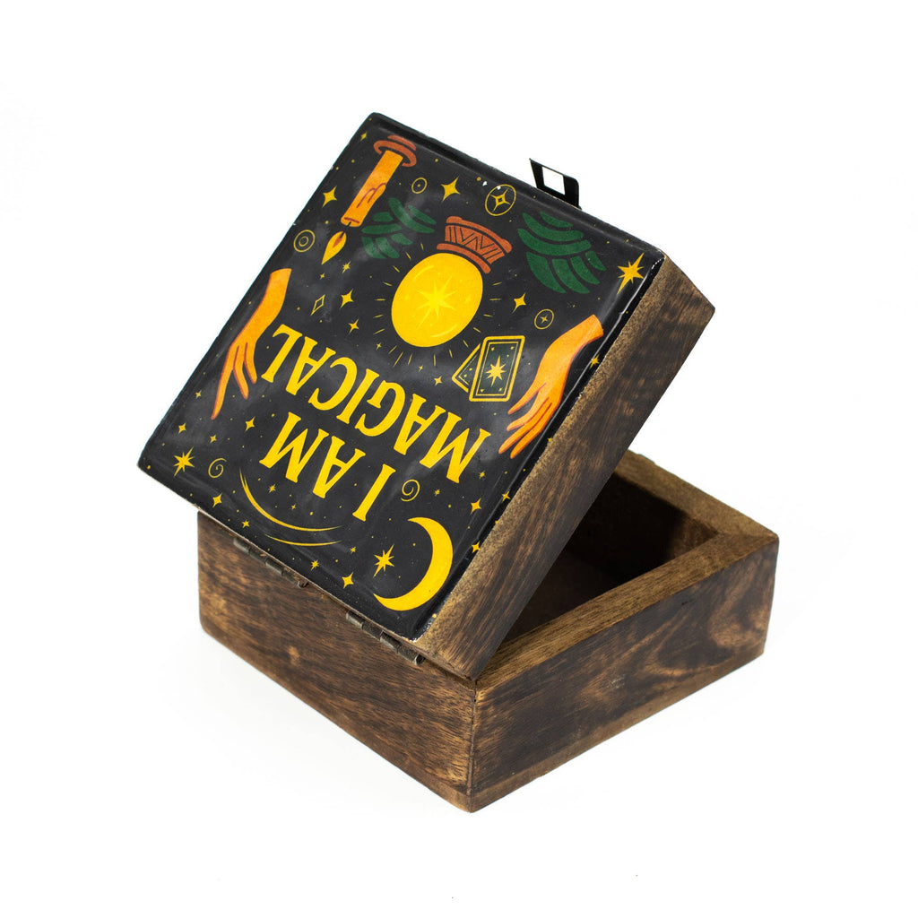 Enamelled Box  - I am Magical - 10x10x6cm