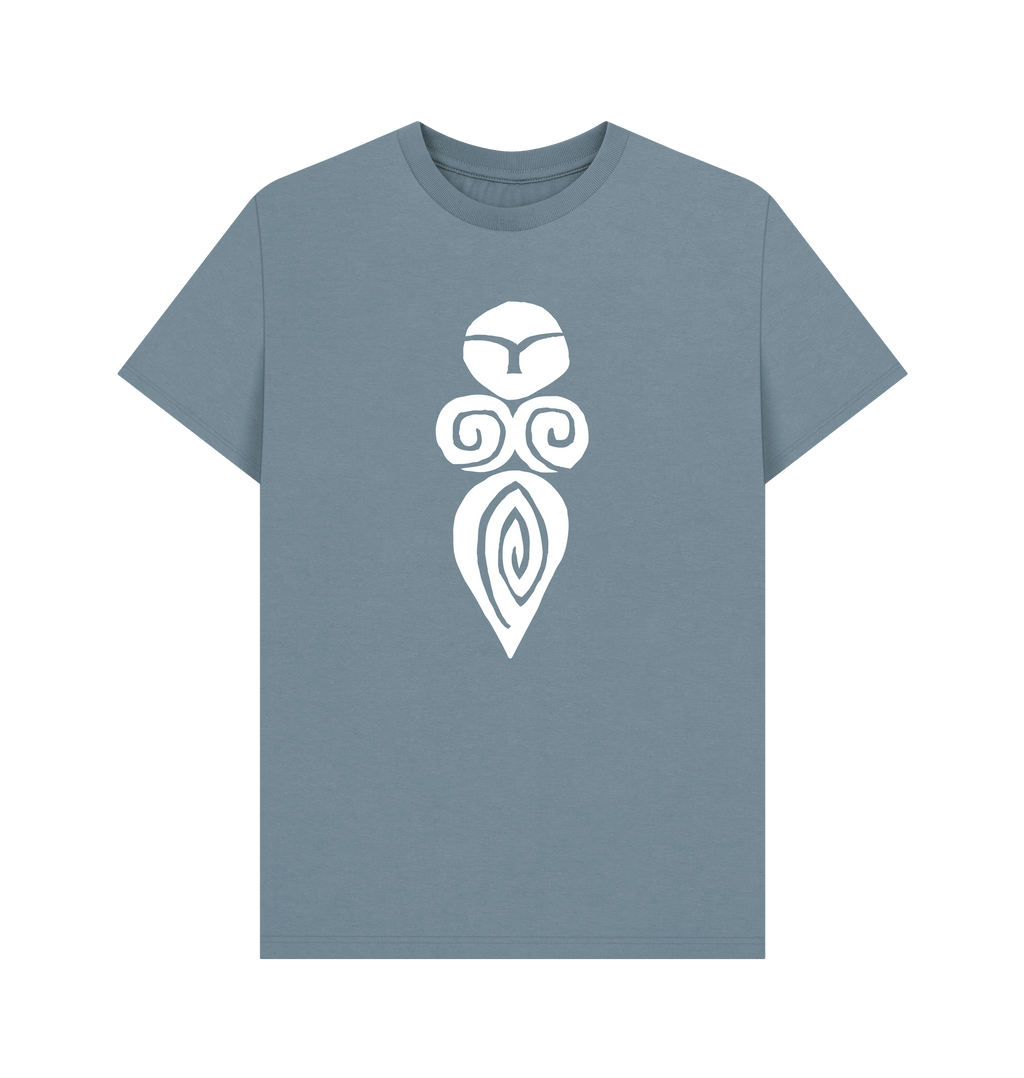 Stone Blue Printed T-shirt Front