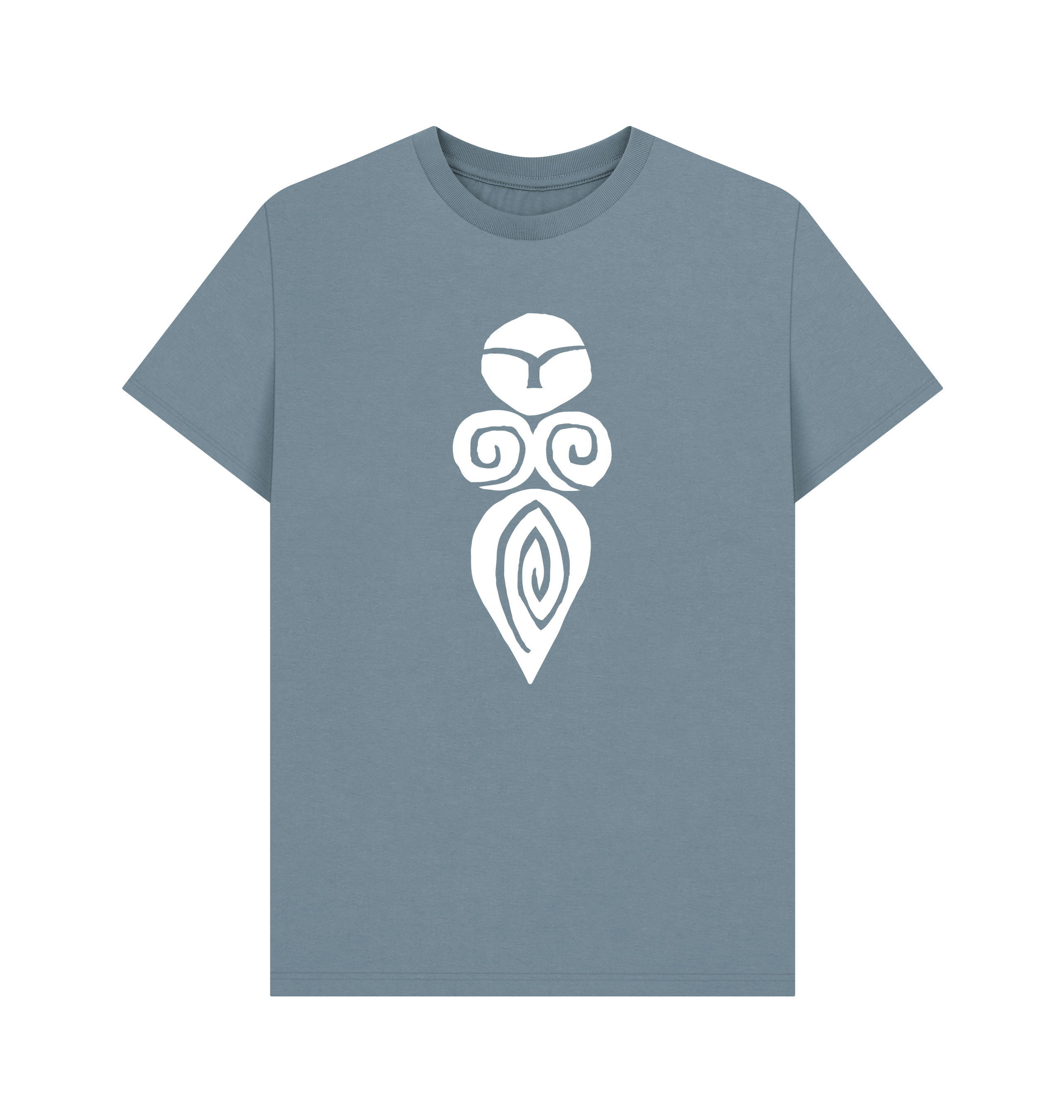 Stone Blue Printed T-shirt Front