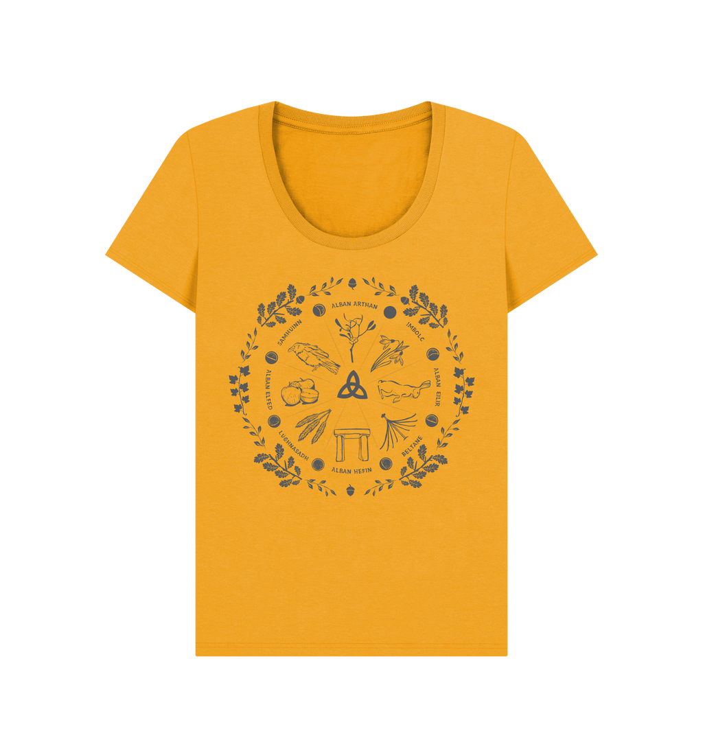 Mustard Printed T-shirt Front