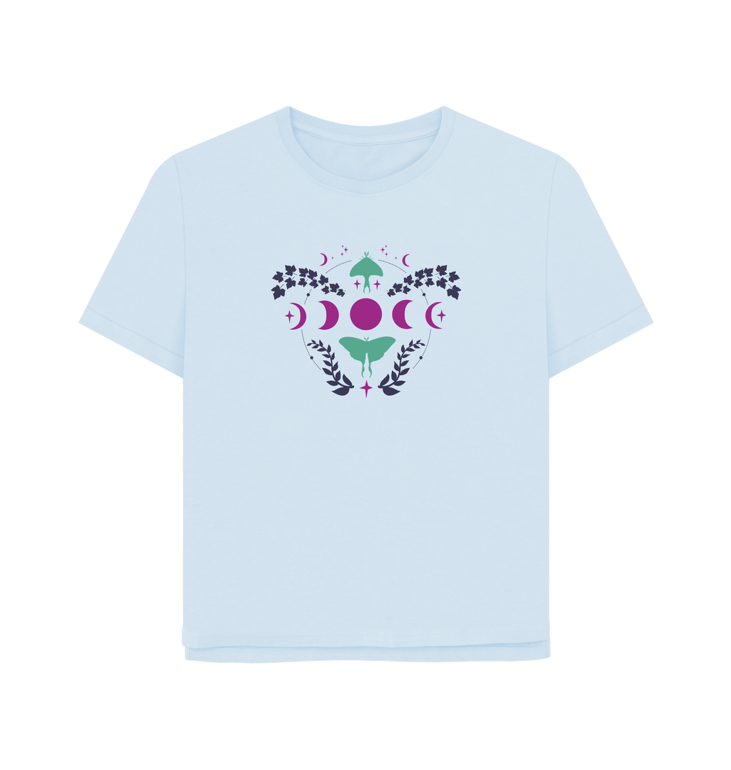 Sky Blue Printed T-shirt Front