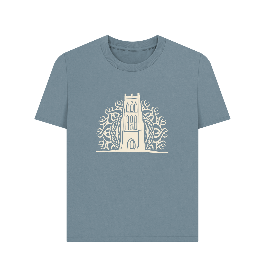 Stone Blue Printed T-shirt Front