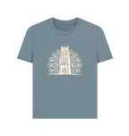 Stone Blue Printed T-shirt Front