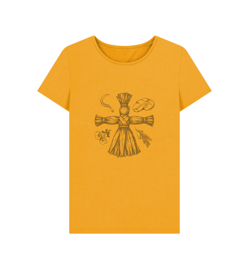 Mustard Printed T-shirt Front