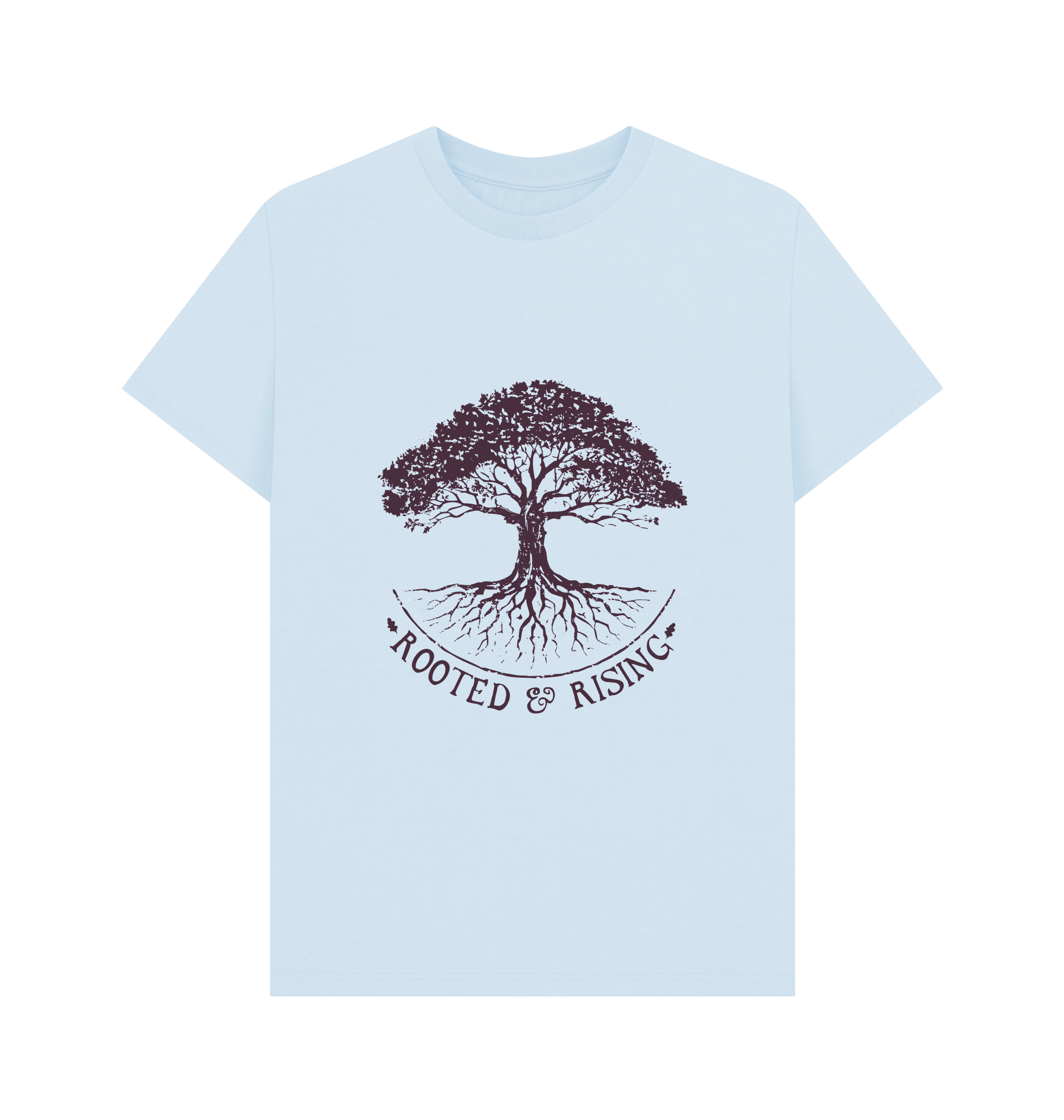 Sky Blue Printed T-shirt Front