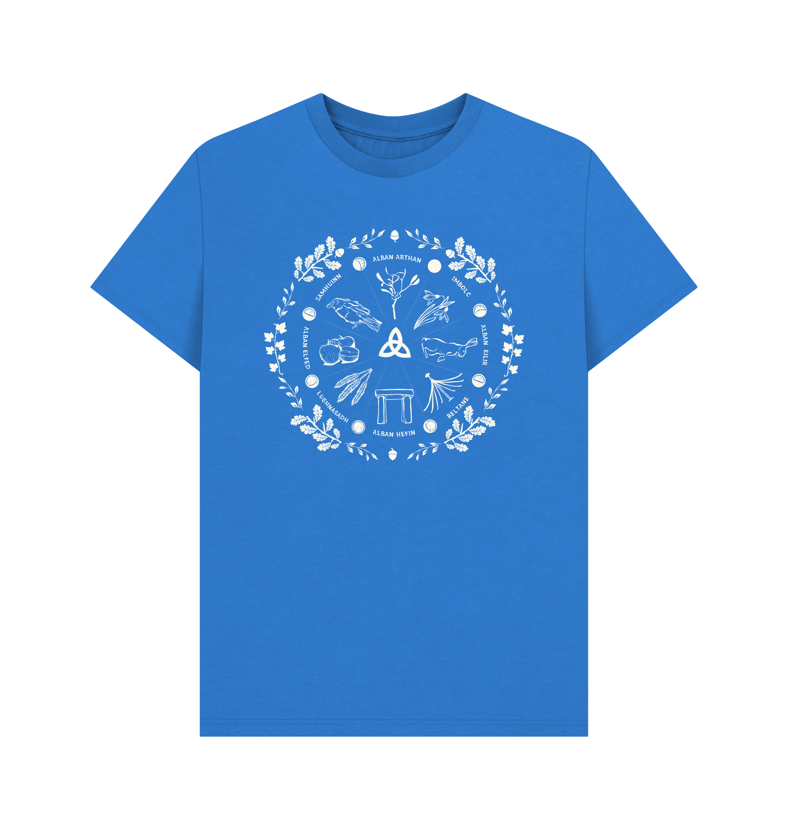 Bright Blue Printed T-shirt Front