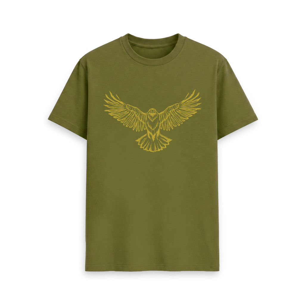 Moss Green Printed T-shirt Front