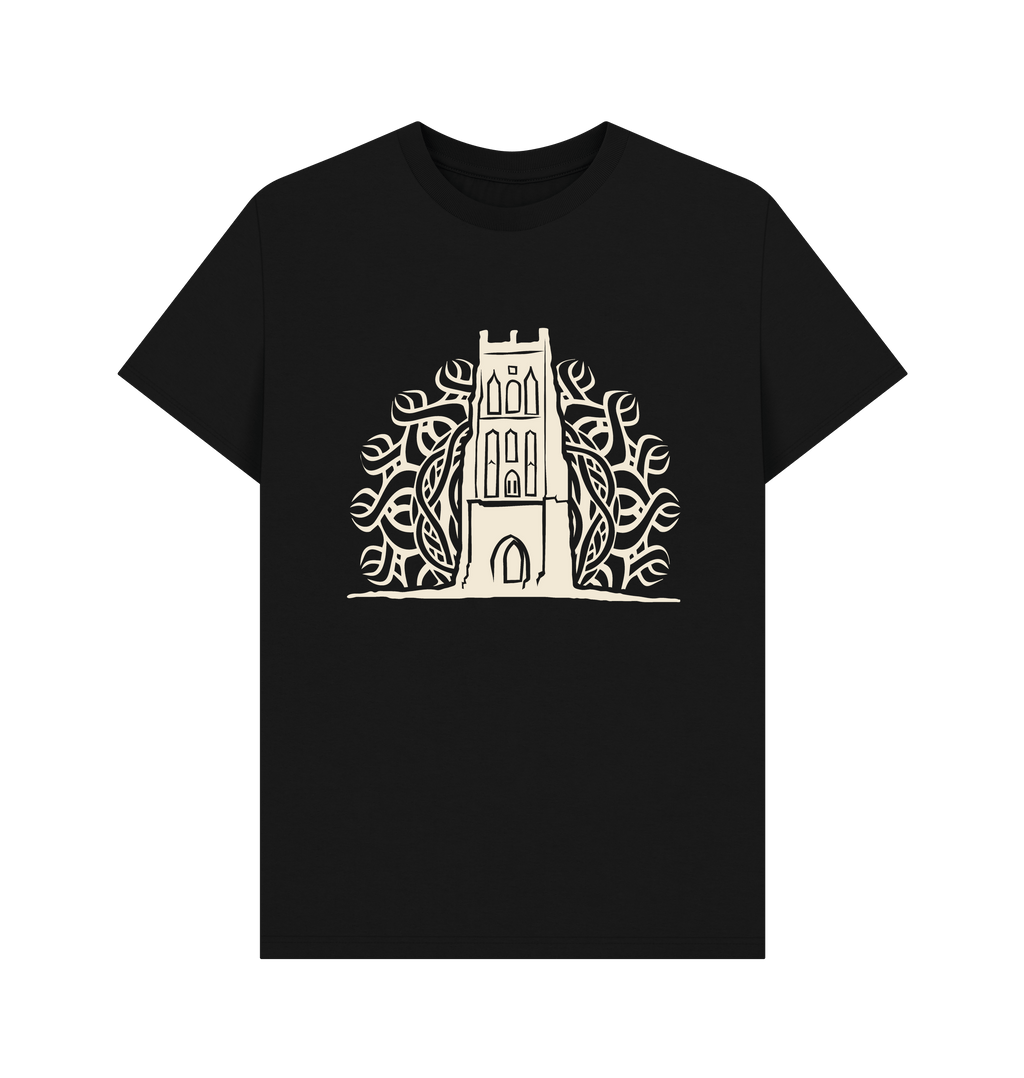 Black Printed T-shirt Front
