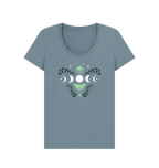 Stone Blue Printed T-shirt Front