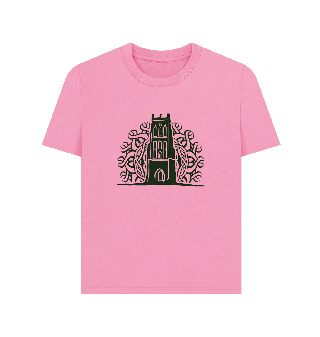 Rose Pink Printed T-shirt Front
