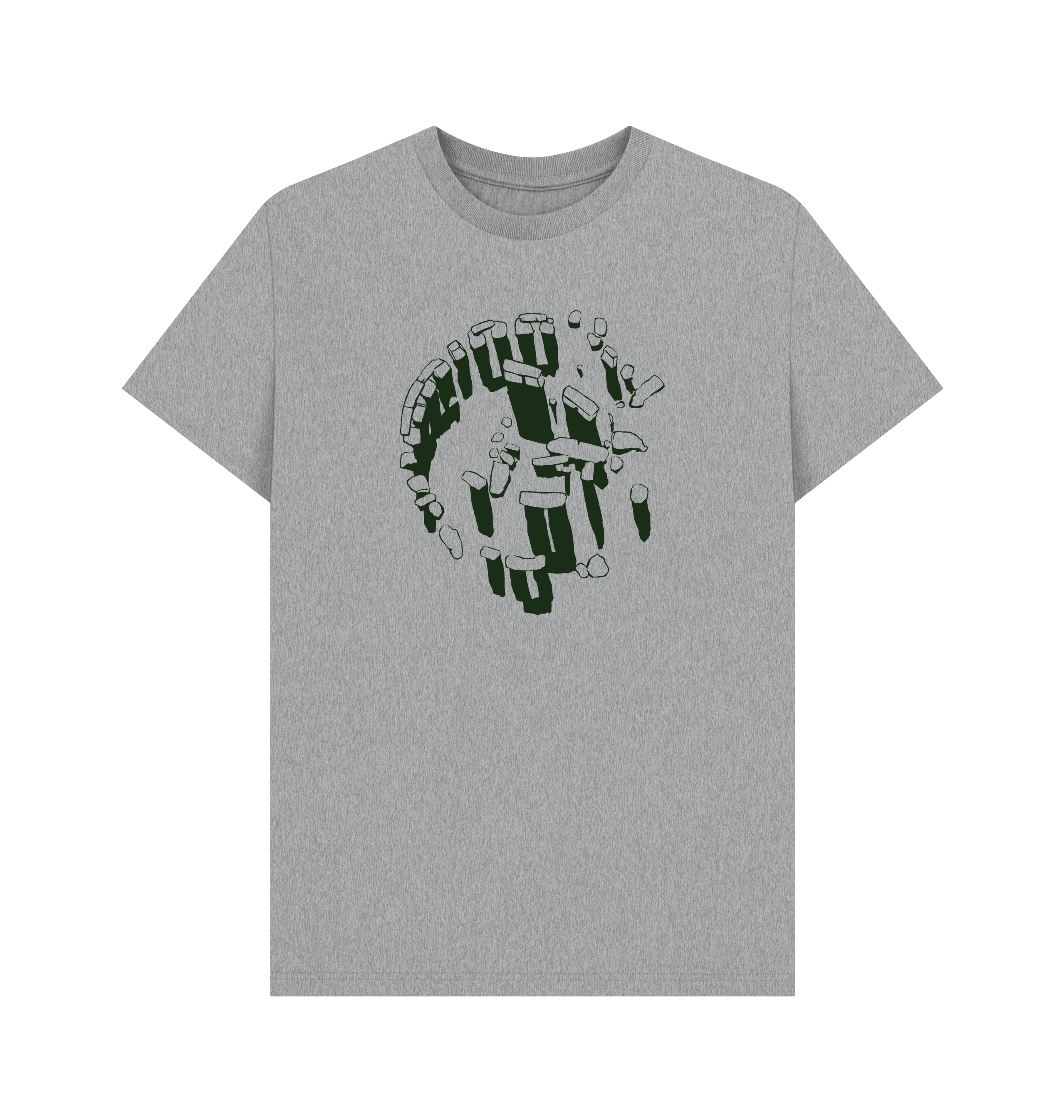 Athletic Grey Printed T-shirt Front