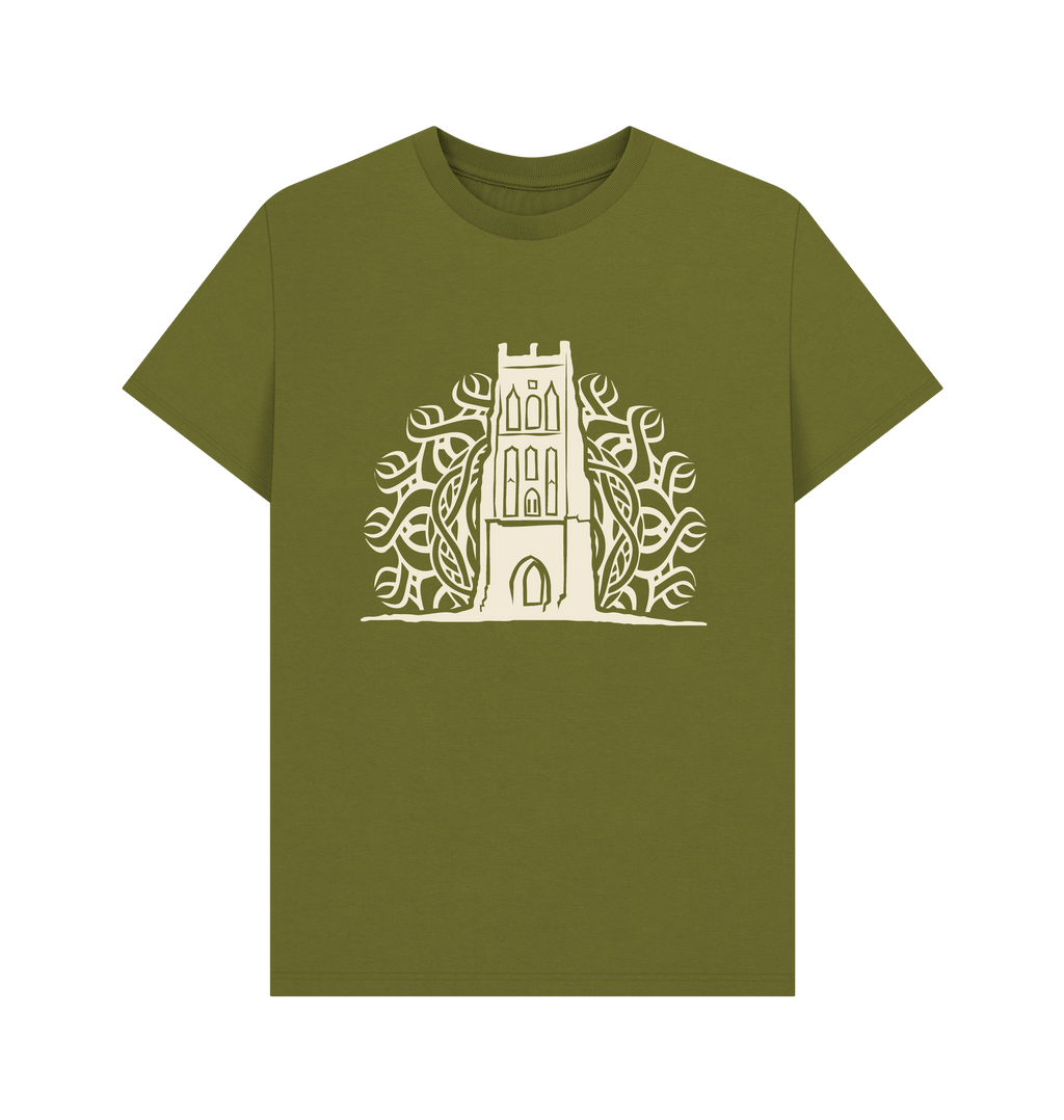 Moss Green Printed T-shirt Front