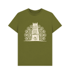 Moss Green Printed T-shirt Front