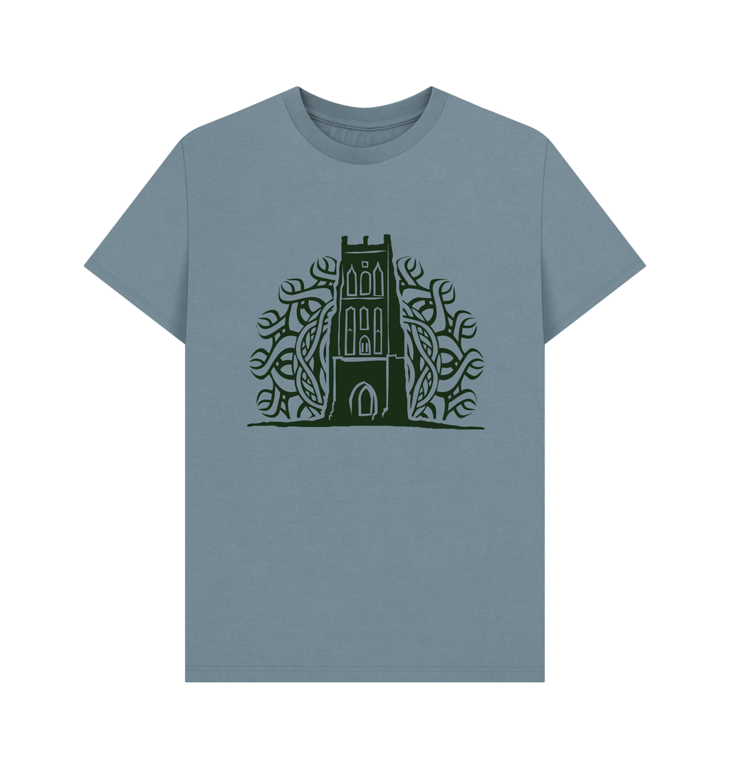 Stone Blue Printed T-shirt Front
