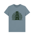 Stone Blue Printed T-shirt Front