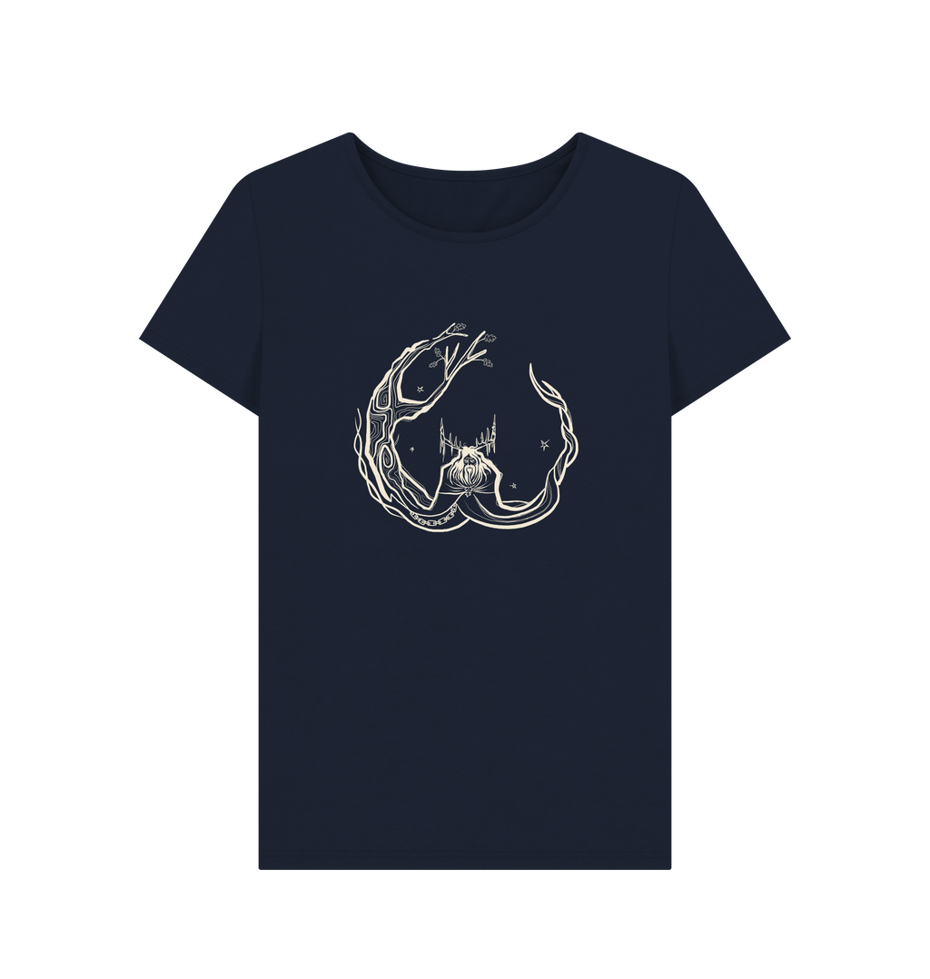 Navy Blue Printed T-shirt Front