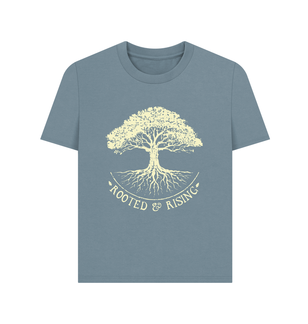 Stone Blue Printed T-shirt Front
