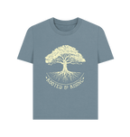 Stone Blue Printed T-shirt Front