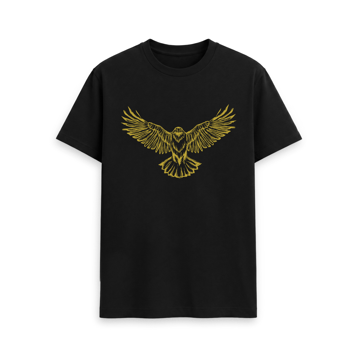 Black Printed T-shirt Front