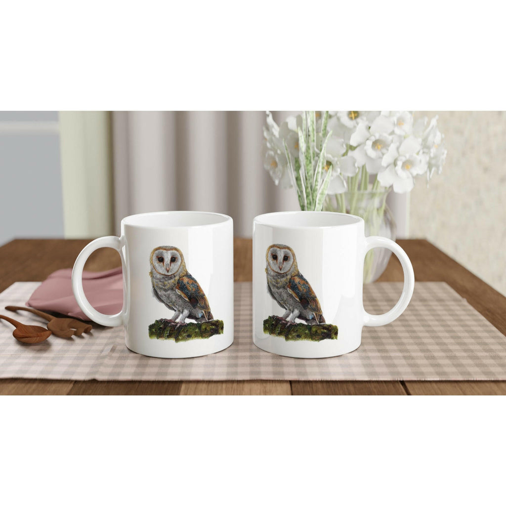 Barn Owl Bird Mug – Ceramic Wildlife Coffee Cup