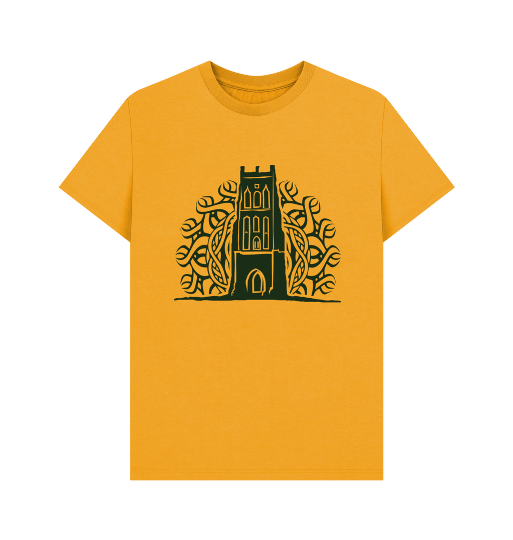 Mustard Printed T-shirt Front
