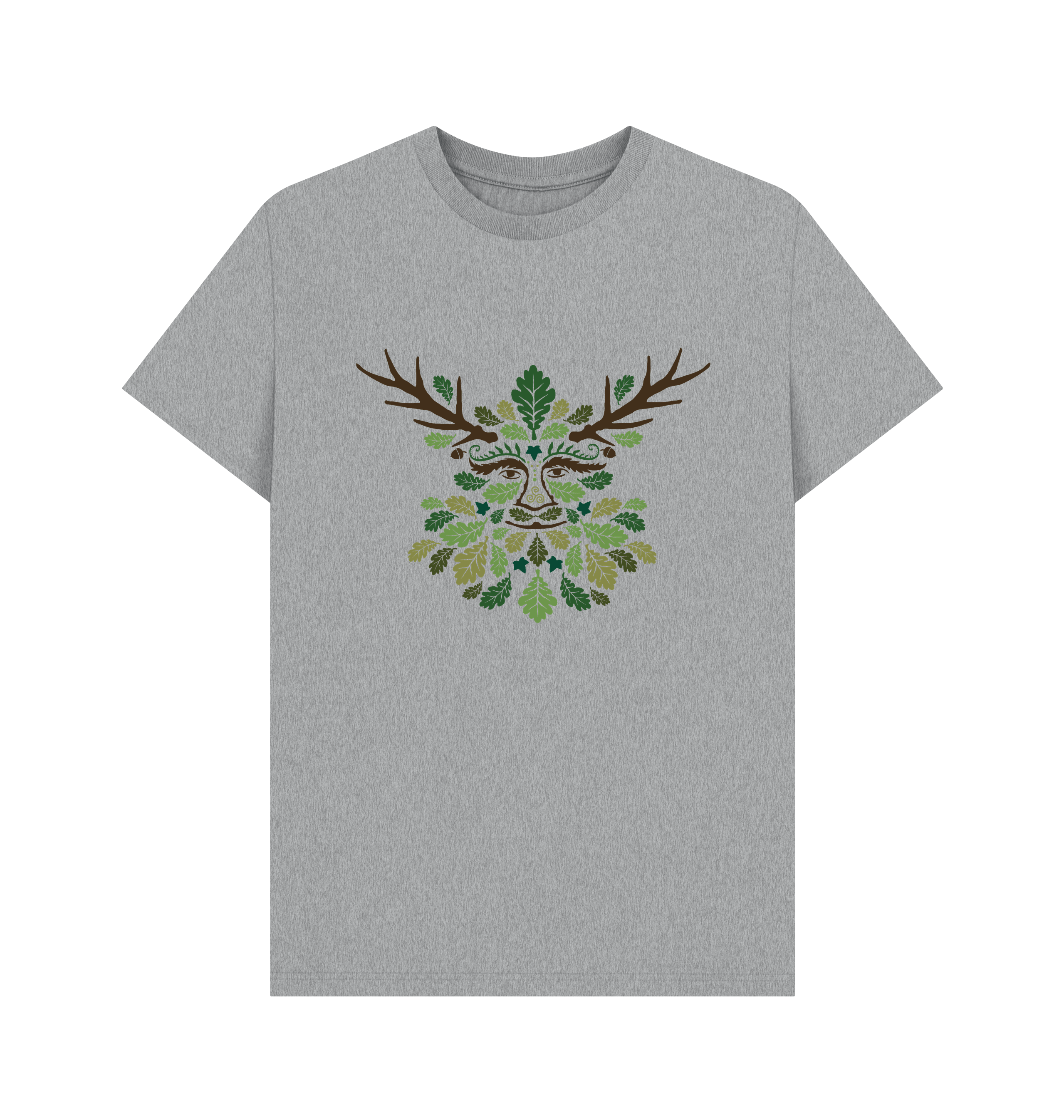 Athletic Grey Printed T-shirt Front