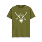 Moss Green Printed T-shirt Front