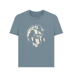 Stone Blue Printed T-shirt Front