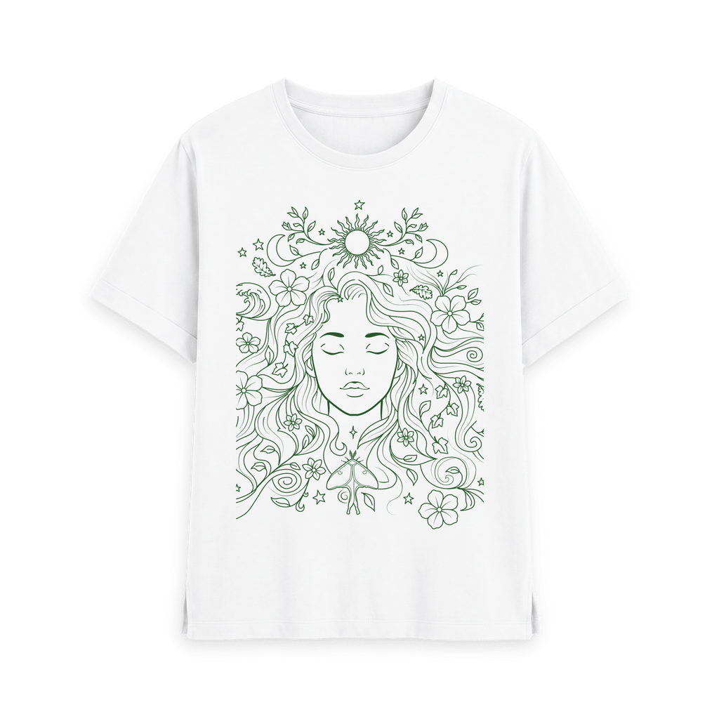 White Printed T-shirt Front